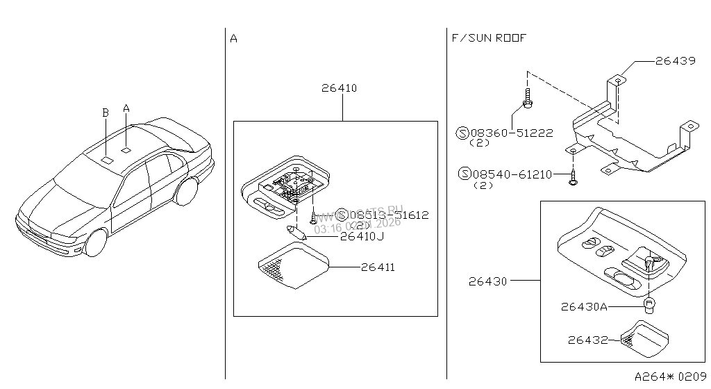 ROOM LAMP NISSAN ALMERA