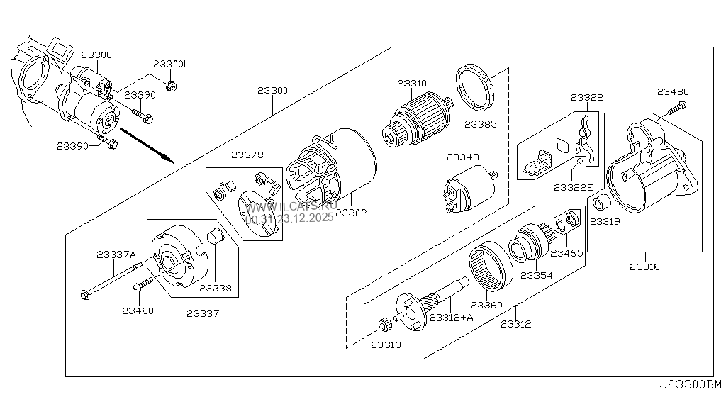 STARTER MOTOR NISSAN XTRAIL