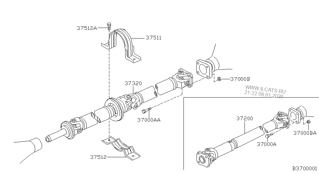 PROPELLER SHAFT NISSAN FRONTIER