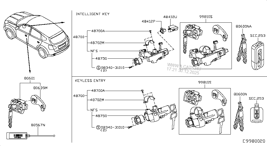 BODY ELECTRICAL NISSAN QASHQAI UK MAKE