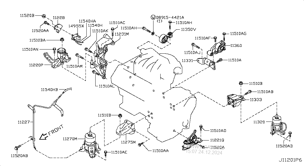 ENGINE & TRANSMISSION MOUNTING NISSAN TEANA