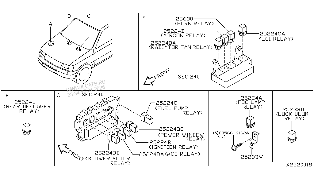 RELAY NISSAN NP300 PICKUP