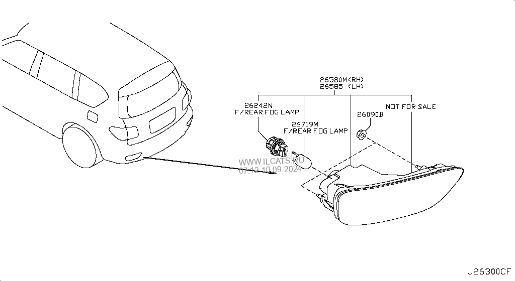 Fog Lamp Nissan Patrol. Lamp ASSY Fog LH. Patrol y62 туманки. 26719m лампа.