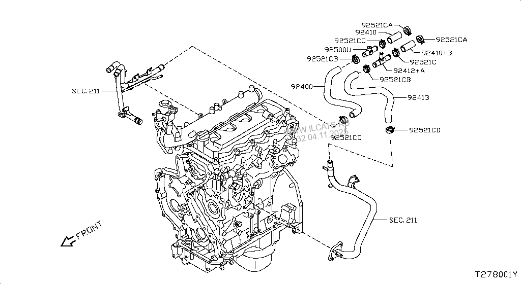 HEATER PIPING NISSAN NAVARA THI MAKE