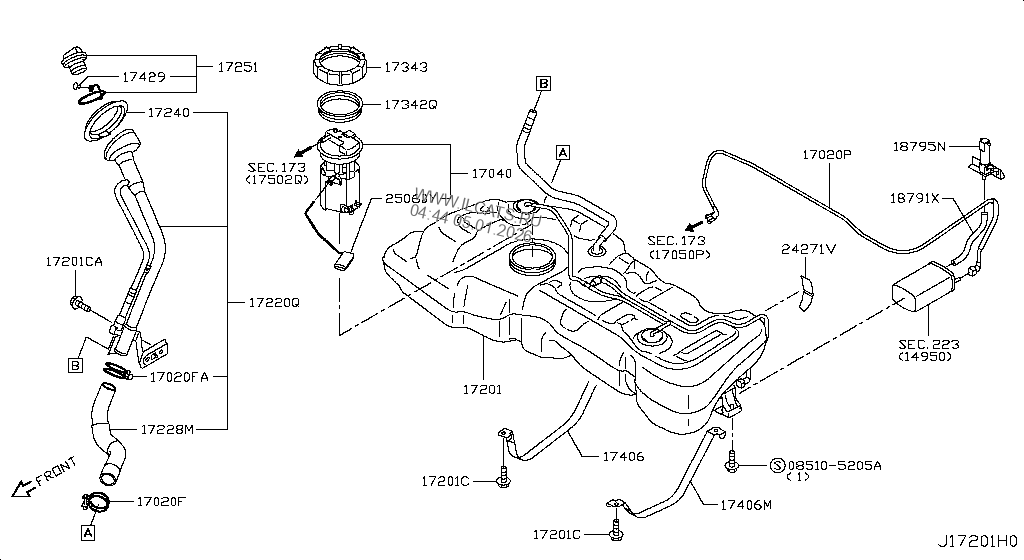 FUEL TANK NISSAN SENTRA/SYLPHY T