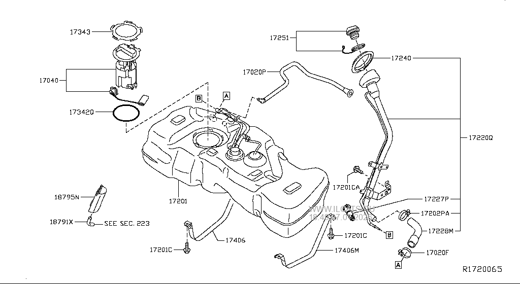 FUEL TANK NISSAN SENTRA