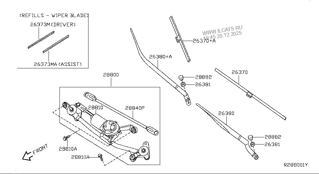WINDSHIELD WIPER NISSAN SENTRA