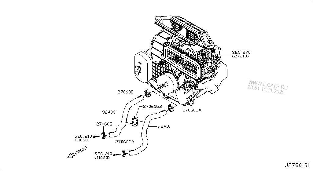 HEATER PIPING NISSAN XTRAIL