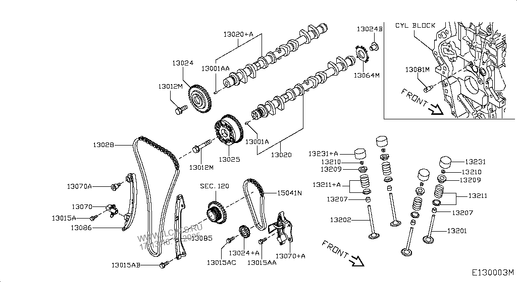 CAMSHAFT & VALVE MECHANISM NISSAN QASHQAI UK MAKE