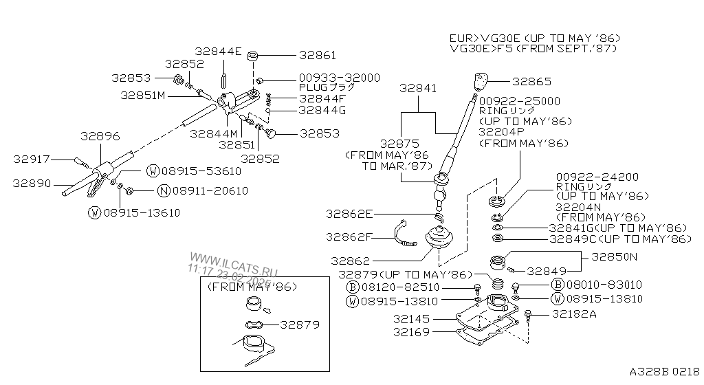 Transmission Shift Control Nissan Laurel