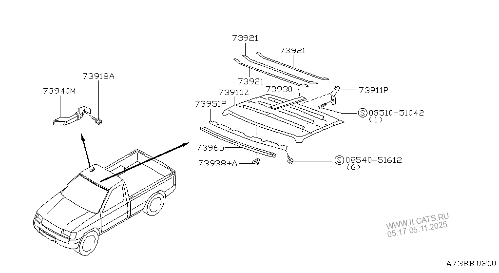 ROOF TRIMMING NISSAN TRUCK