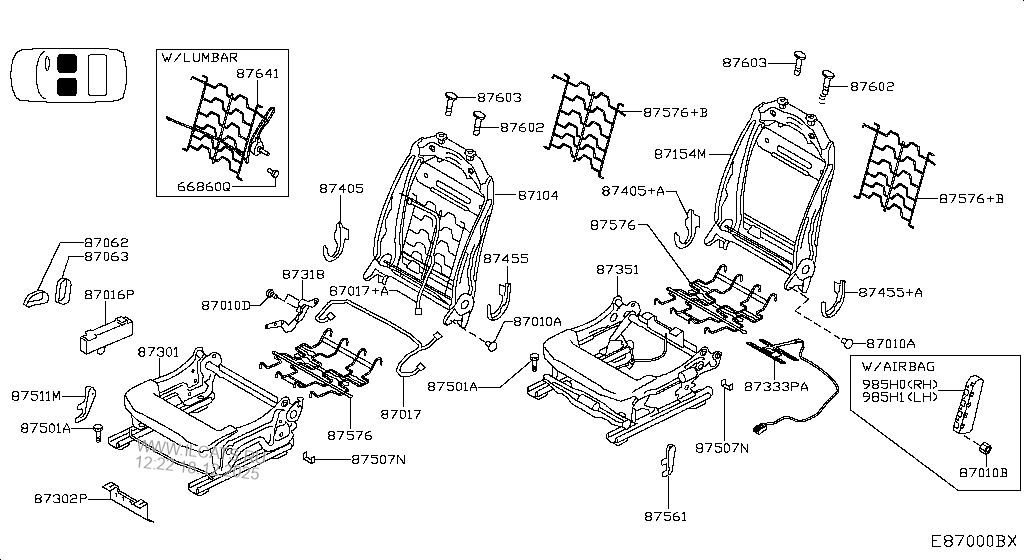 FRONT SEAT NISSAN QASHQAI UK MAKE