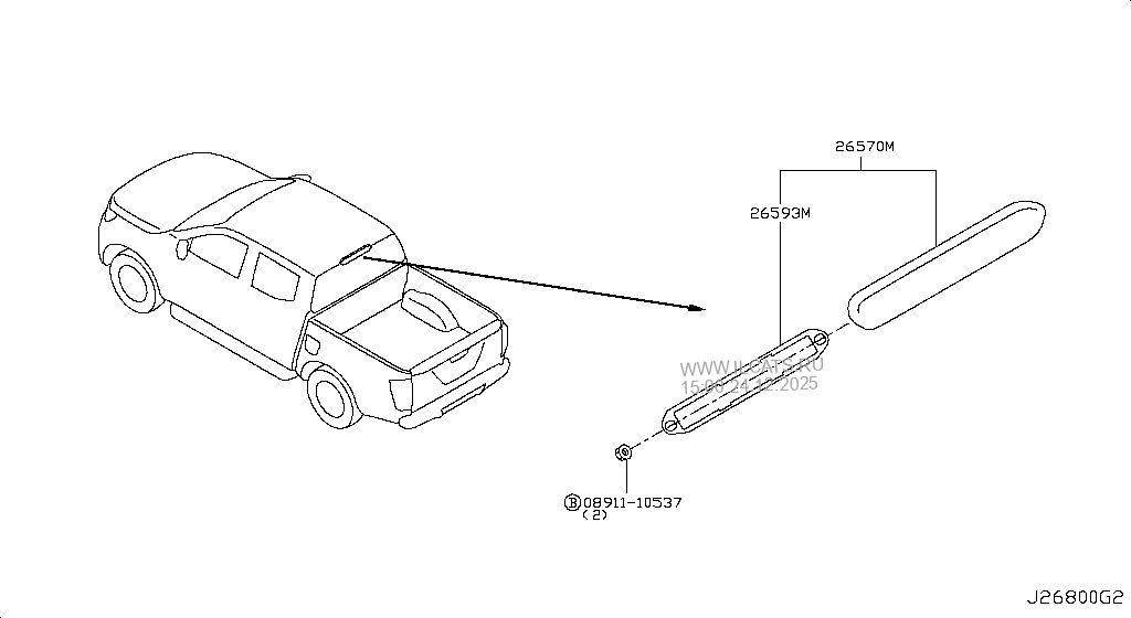 HIGH MOUNTING STOP LAMP NISSAN NP300 NAVARA
