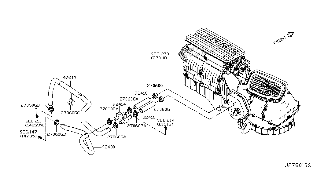 HEATER PIPING NISSAN NP300 NAVARA