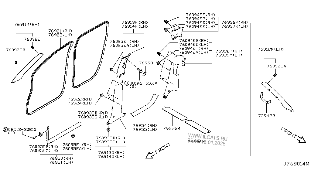 BODY SIDE TRIMMING NISSAN NP300 NAVARA