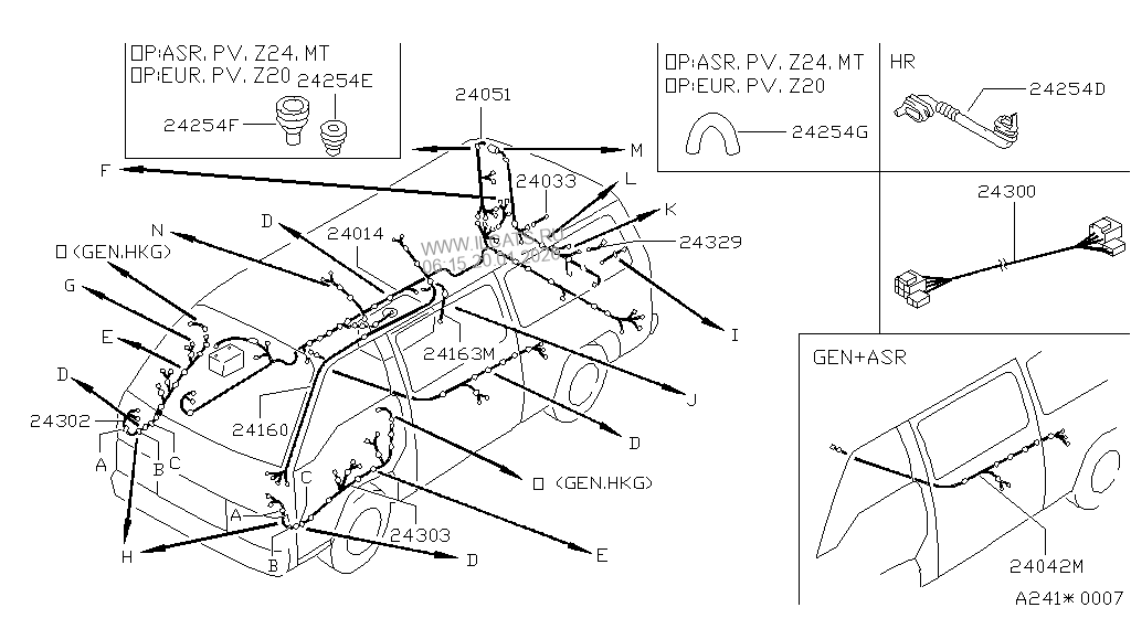 WIRING (BODY) NISSAN URVAN