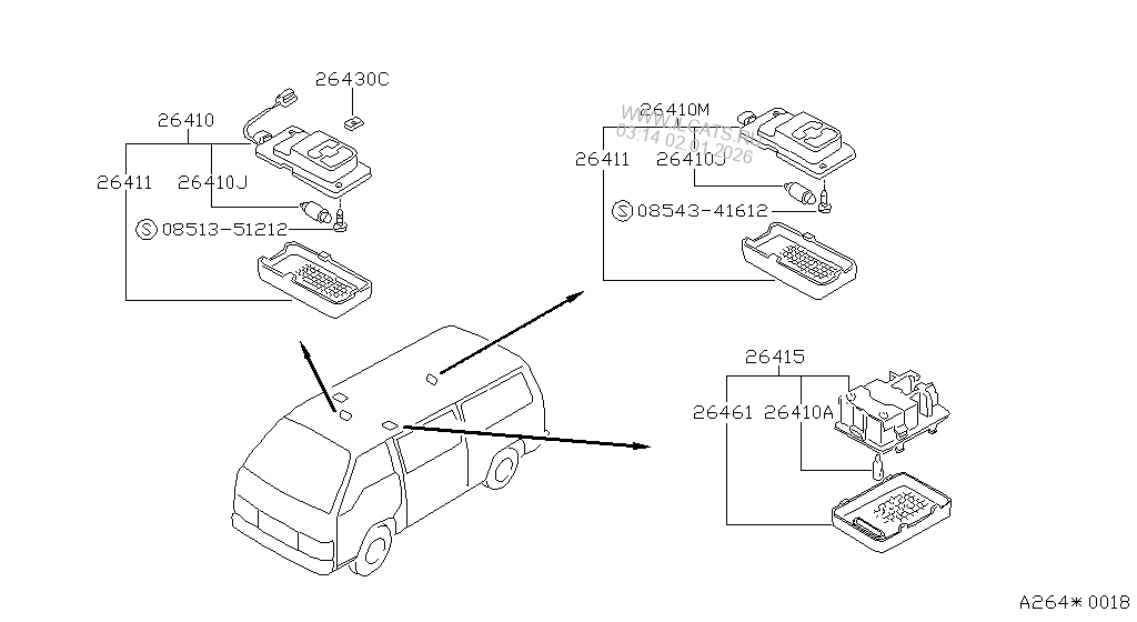 ROOM LAMP NISSAN URVAN