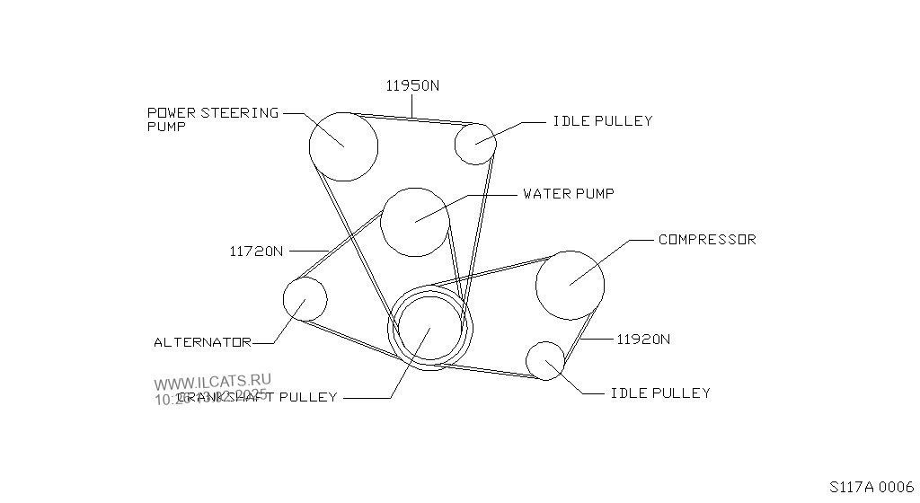 Приводной ремень ниссан джук схема