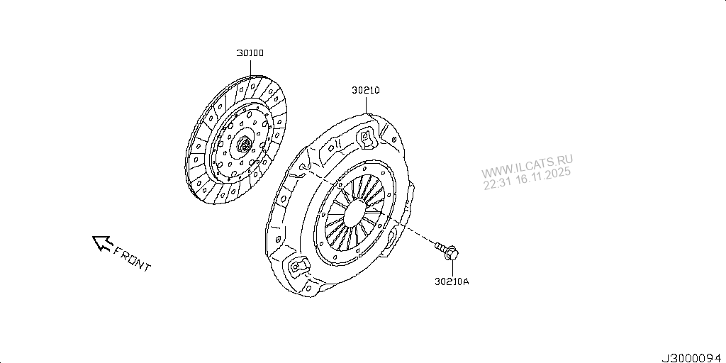CLUTCH COVER,DISC , RELEASE PARTS NISSAN XTRAILXTRAIL