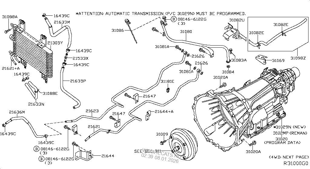 AUTO TRANSMISSION,TRANSAXLE & FITTING NISSAN PATHFINDER