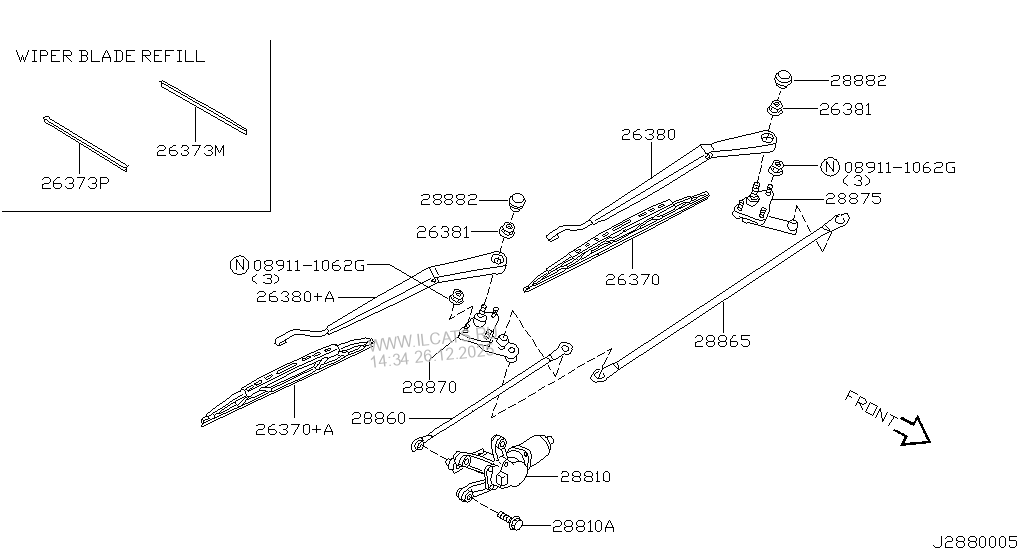 WINDSHIELD WIPER NISSAN MAXIMA
