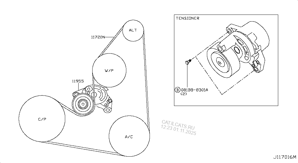 Приводной ремень Ниссан Мурано, цена: приводной ремень Ниссан Мурано купить в ин