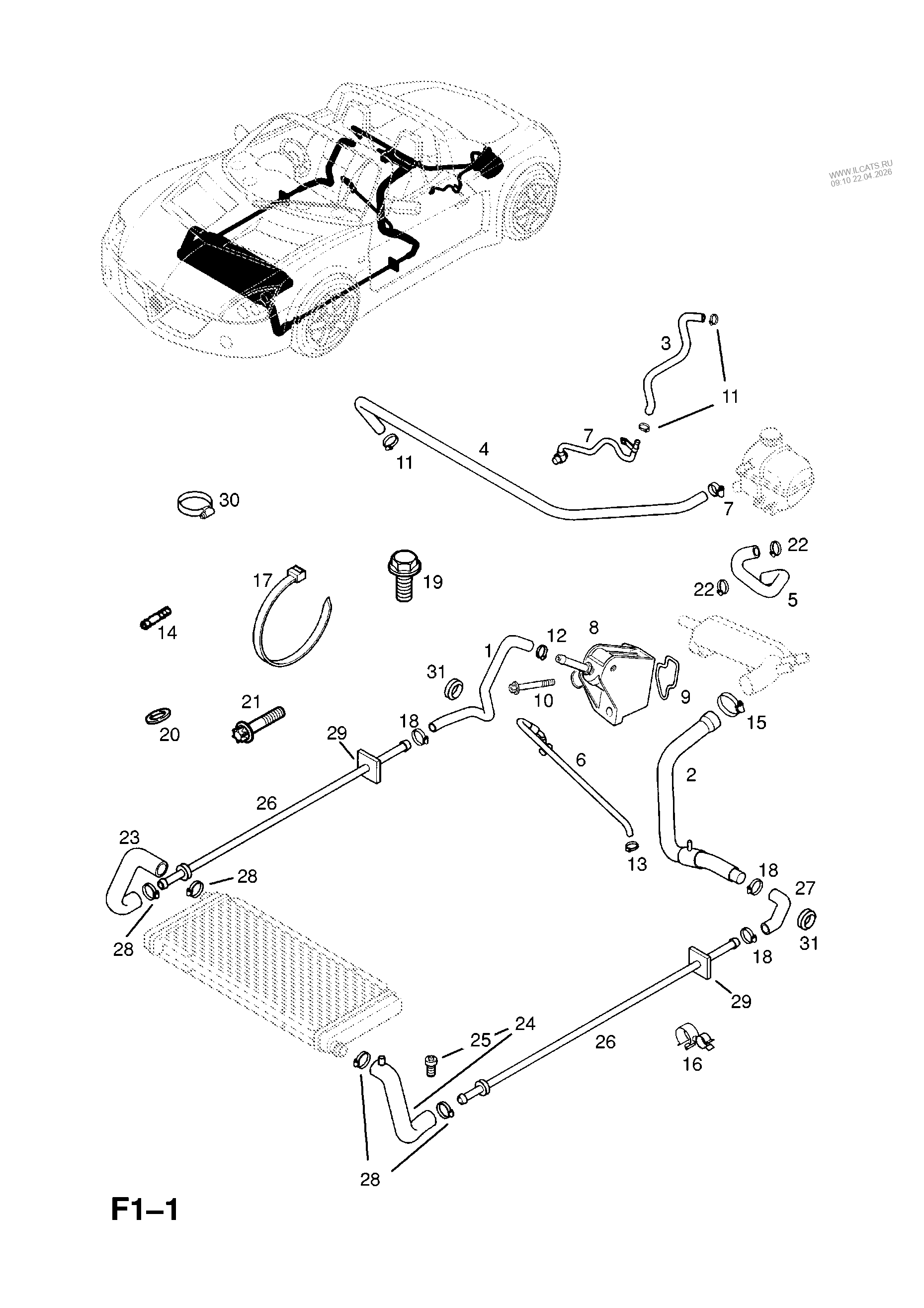 ШЛАНГИ И ТРУБКИ OPEL SPEEDSTER