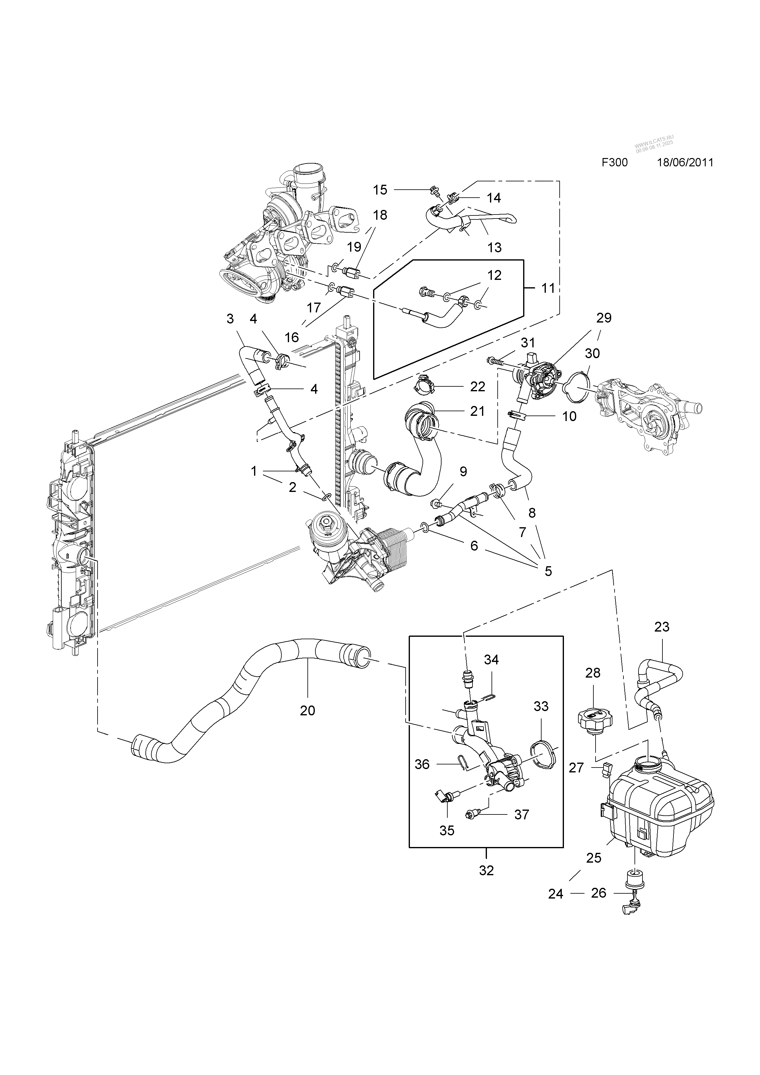 WATER PUMP AND FITTINGS OPEL INSIGNIA