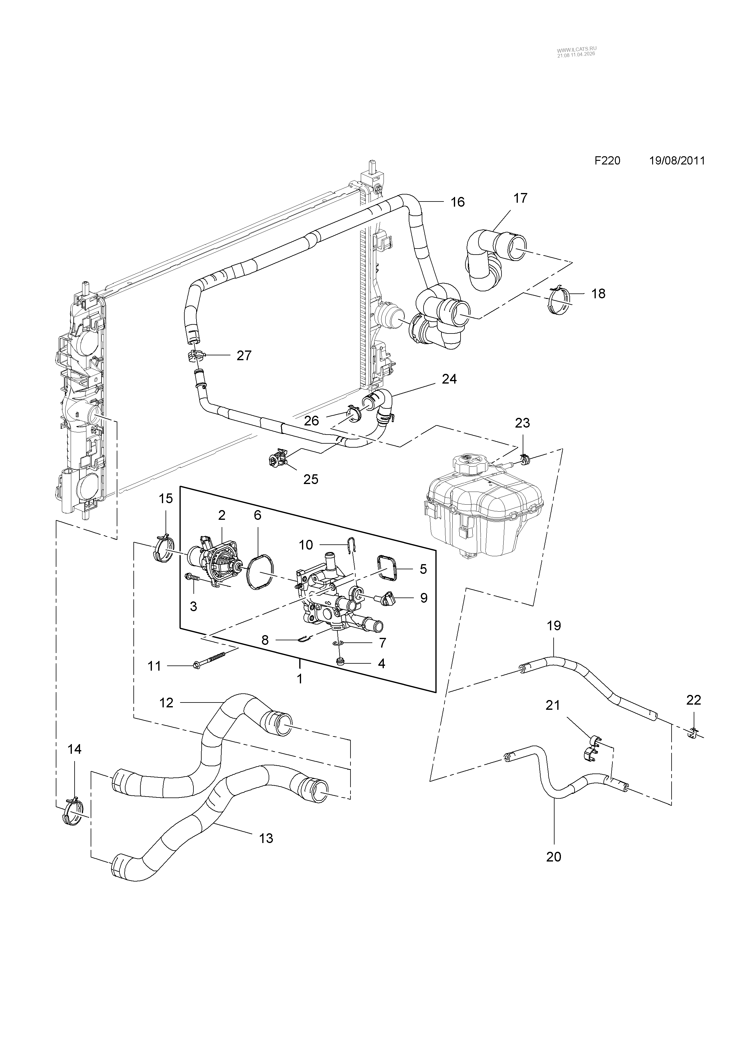 ШЛАНГИ И ТРУБКИ OPEL ASTRA-J