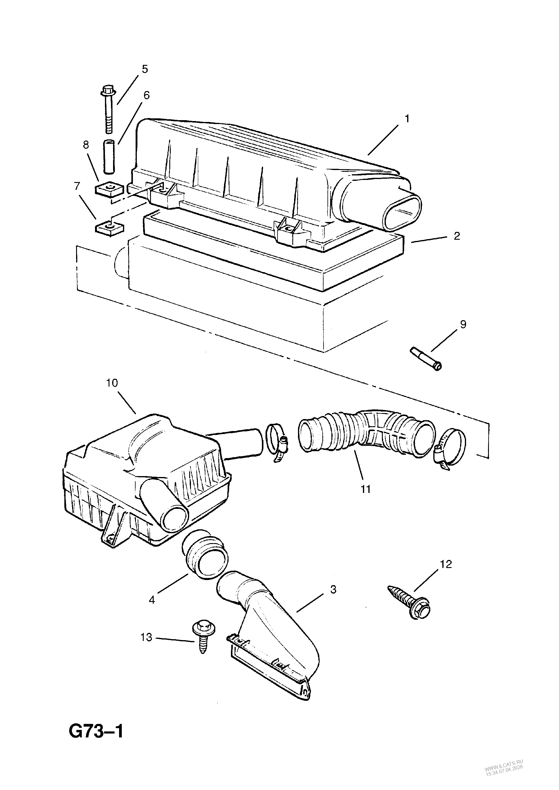 ШЛАНГИ И ТРУБКИ (ПРОДОЛЖ.) OPEL KADETTE-E
