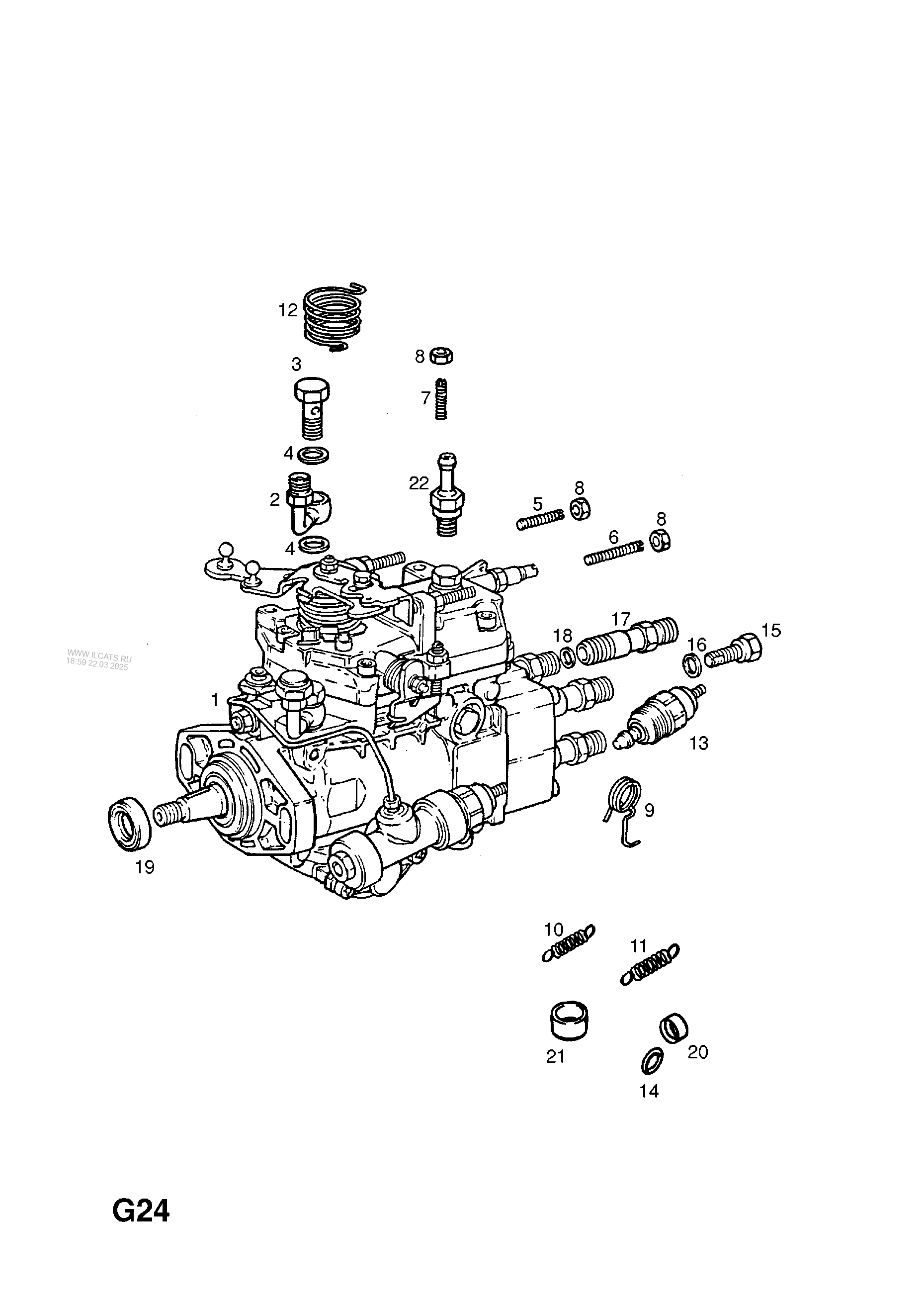 Топливный насос (ТНВД) () ДАВЛЕНИЯ OPEL 2.2 24465785 , купить в Рязани: цена 45 