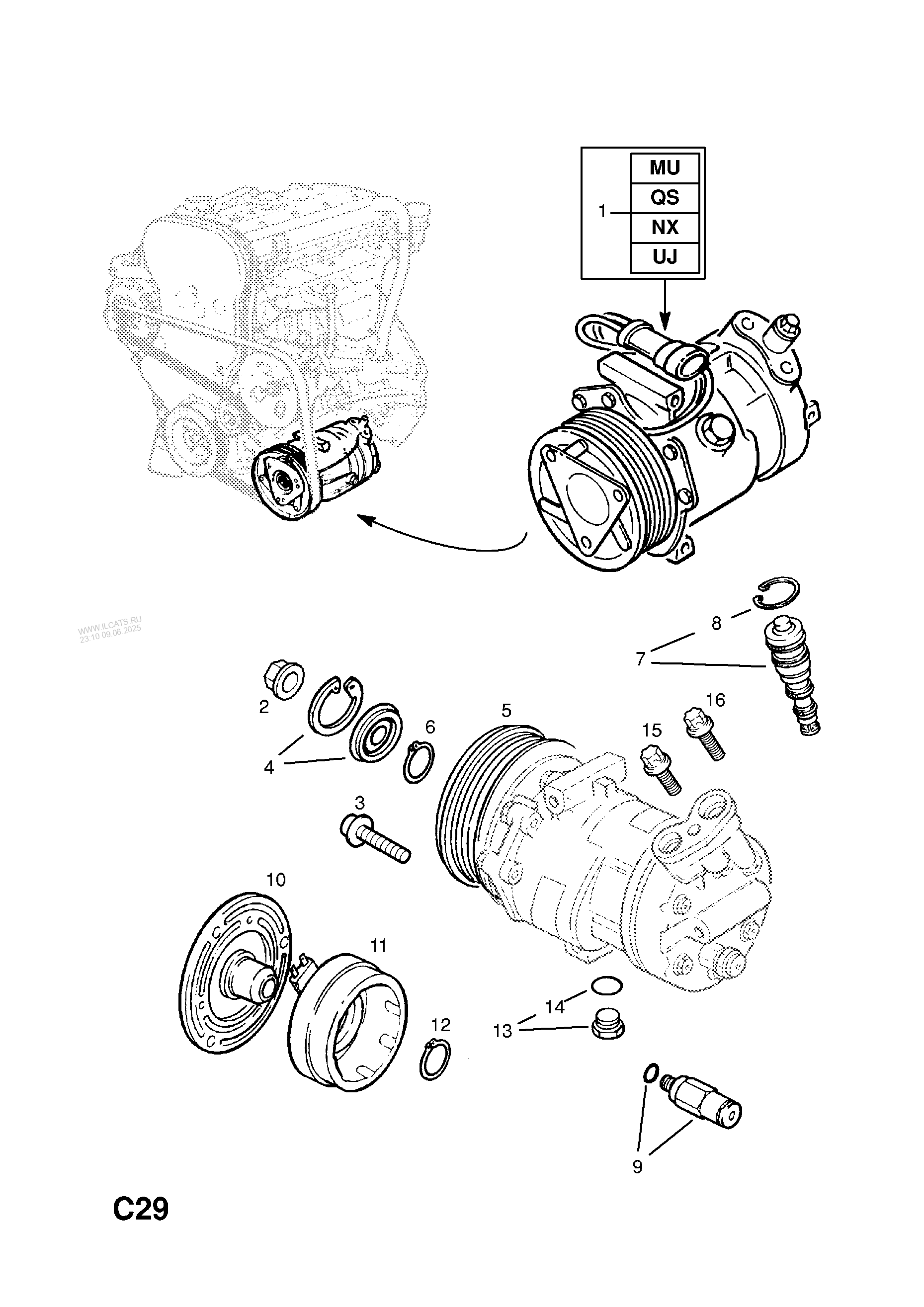 Opel astra h схема кондиционера