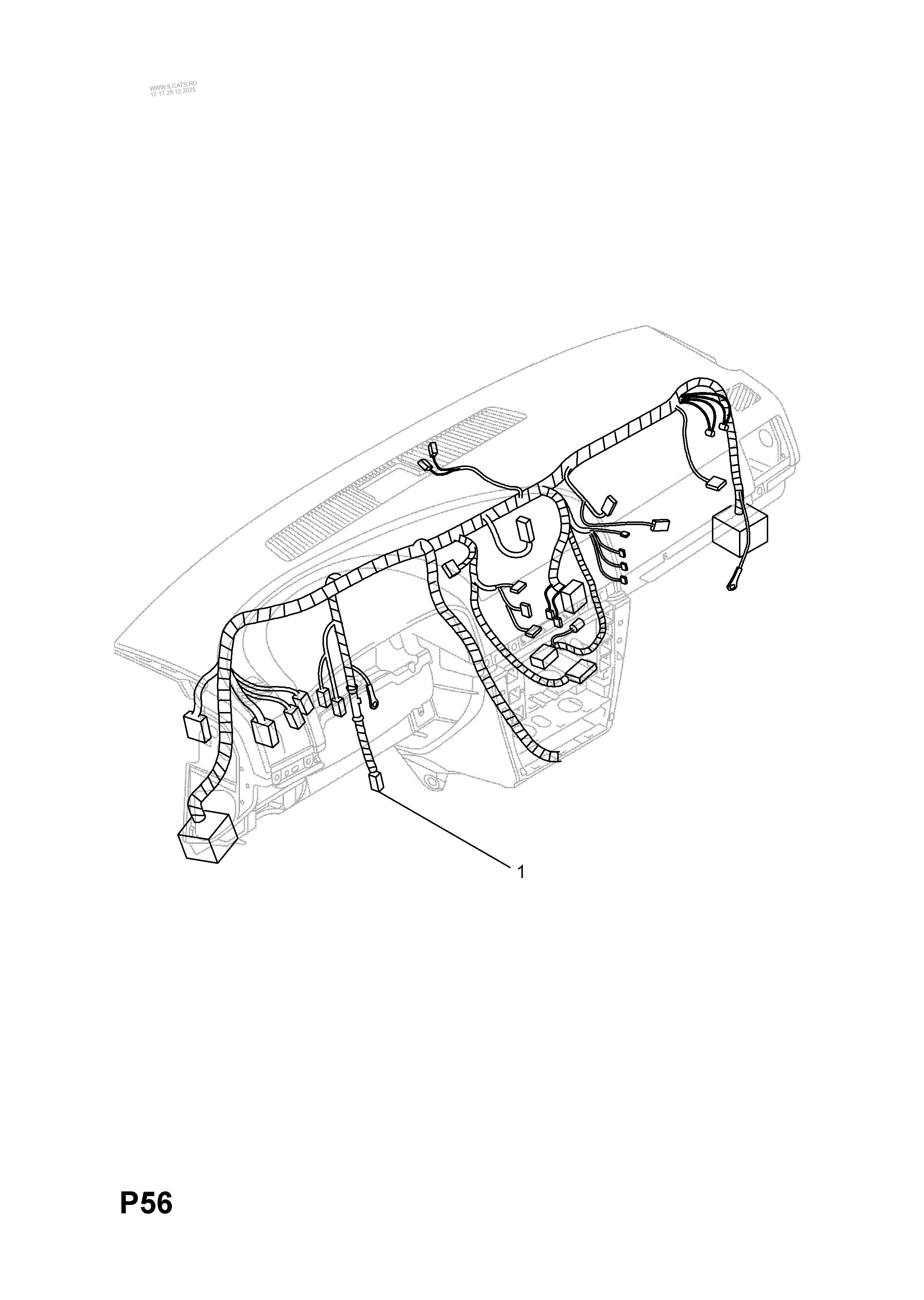 INSTRUMENT PANEL WIRING HARNESS OPEL VECTRAC