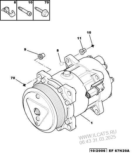 Air Conditioned Compressor Detail Peugeot 307 Restyling 4 Door Saloon 2 0 Hdi 110 Dw10ated