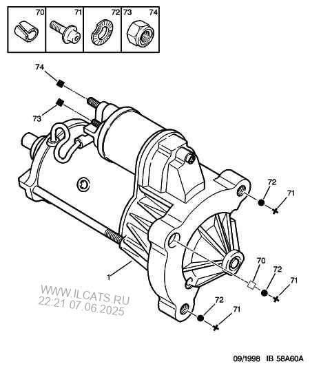 Схема стартера пежо 307