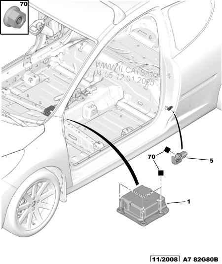 Blok Upravleniya I Datchik Peugeot 207 Kupe Kabriolet 2 Dveri 1 6 Vti 16v 120