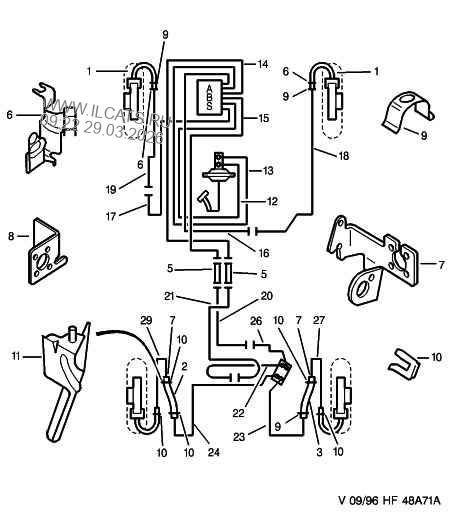 Тормозная система пежо 307 схема - фото