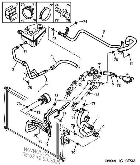 Durite Hose Cooling Peugeot 406 Restyling 5 Door Estate 3 0i V6 24v 210 Es9j4s