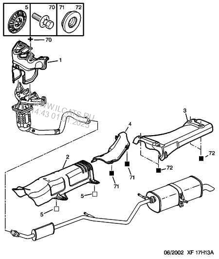 exhaust system heat shield PEUGEOT 307 5 door saloon 1.6 i 16v 110 (tu5jp4)