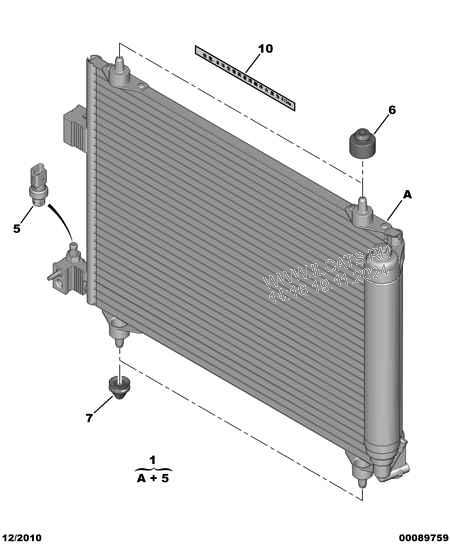 Condenser Drier Unit Peugeot 407 Coupe 2 Doors 3 0i V6 24v 210 Es9j4