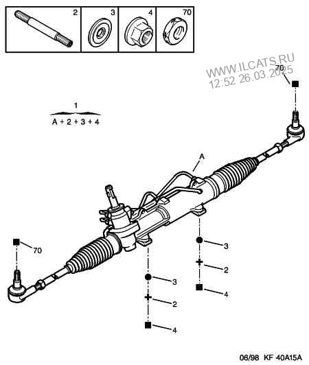 Removal and installation of steering drafts (Peugeot 207, 2006-2014) - "Steering