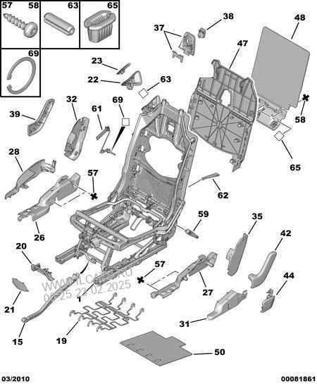 Intermediate Seat Frame Peugeot 5008 Estate Leisure 1 6 Vti 16v 120