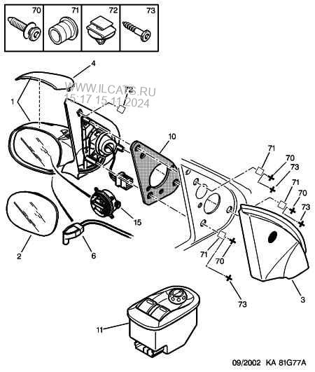 Naruzh Zerkalo Zadn Vida Stor Pass Peugeot 206 5 Dvernyj Universal 2 0 I 16v 138