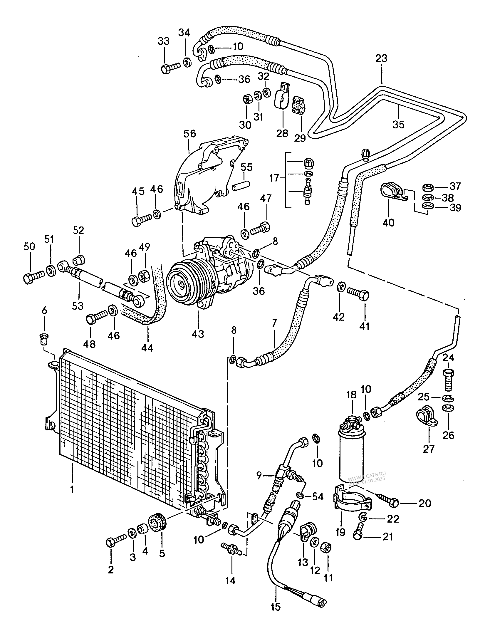 refrigerant circuit PORSCHE 944