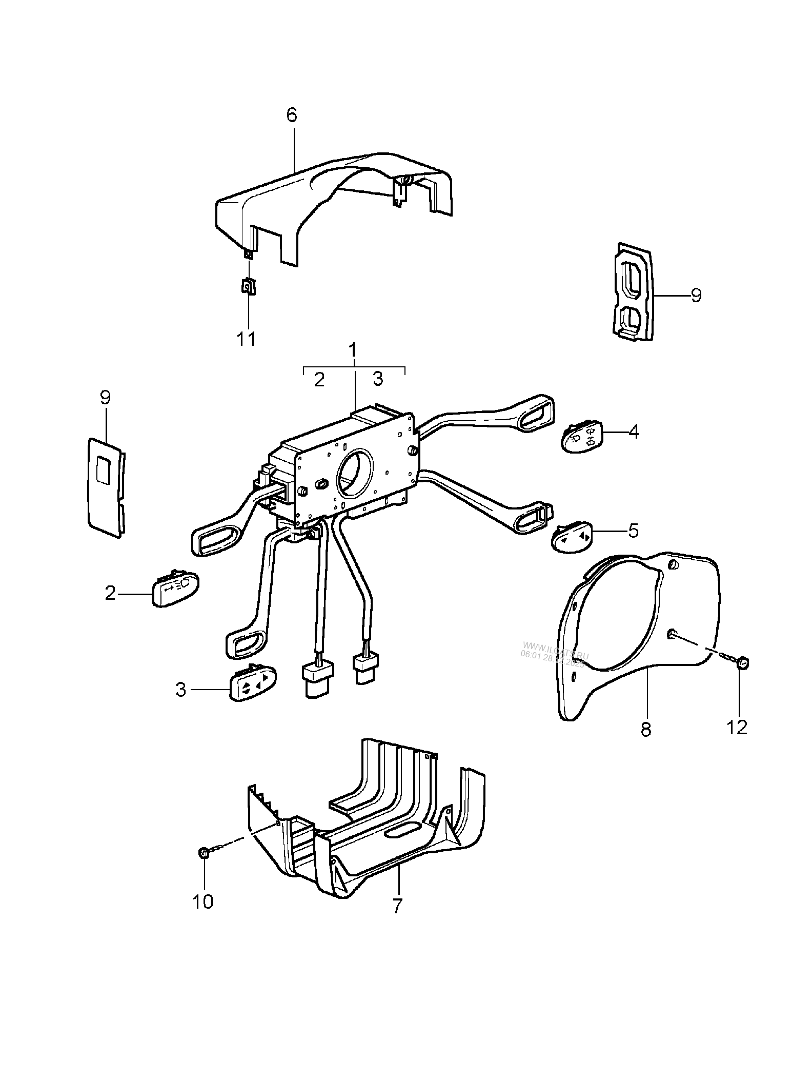 Steering column switch PORSCHE 996 GT3