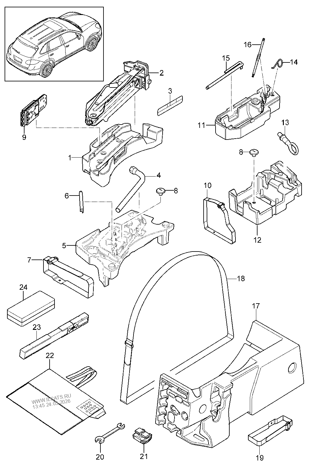 Вентиляция топливного бака PORSCHE CAYENNE