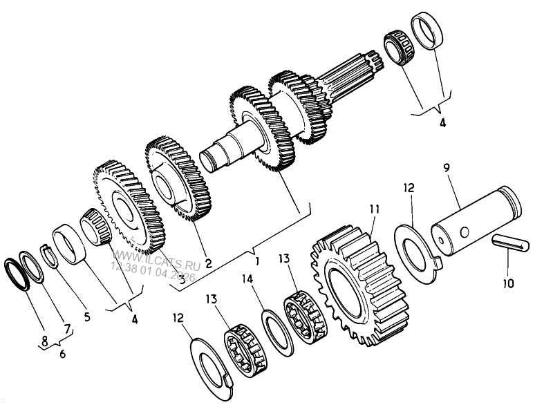 ВАЛЫ, ШЕСТЕРНИ КОРОБКИ ПЕРЕДАЧ RENAULT-TRUCKS PREMIUM TRACTEUR 4X2(FAB ...