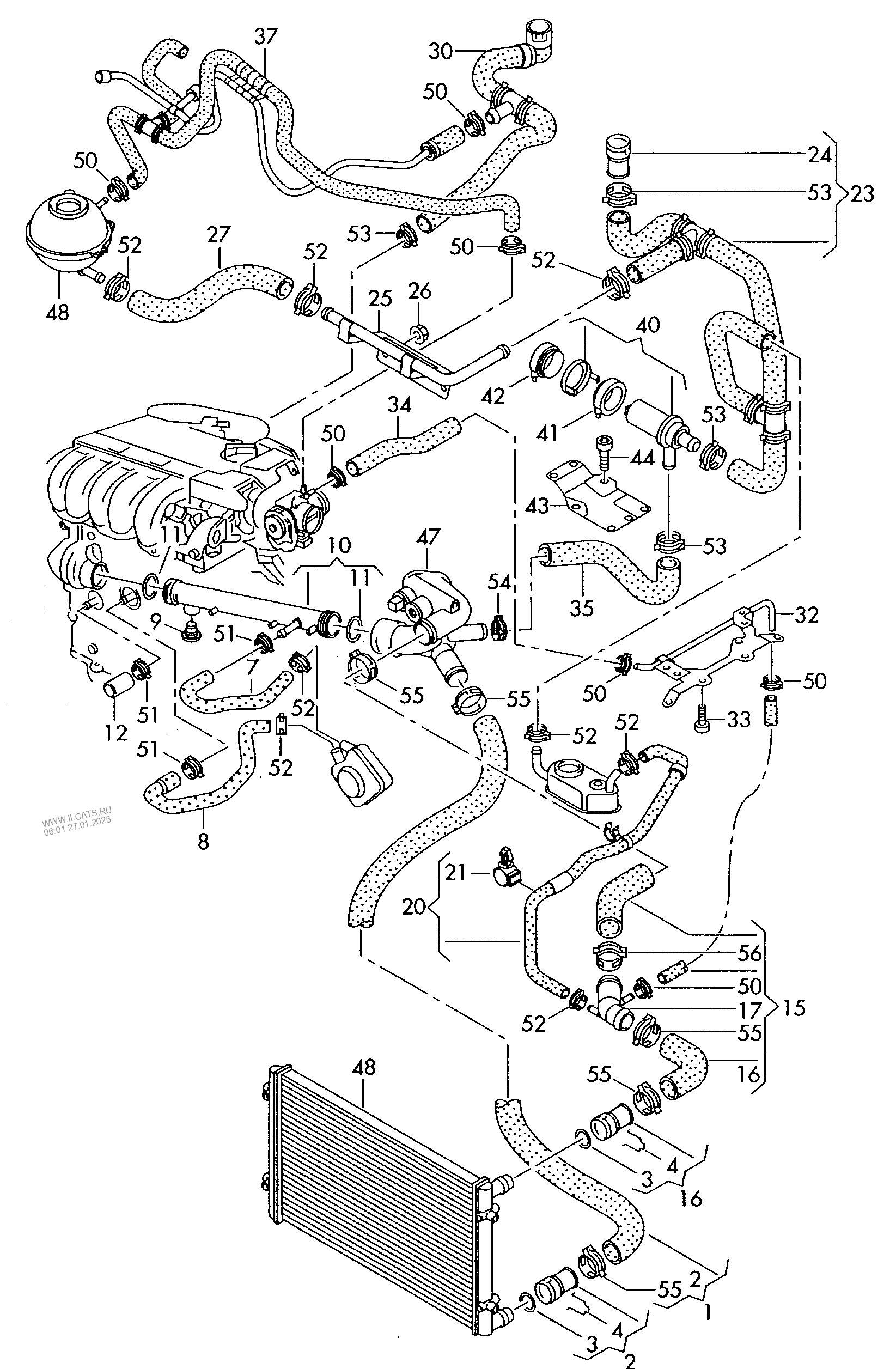 coolant cooling system SEAT TOLEDO