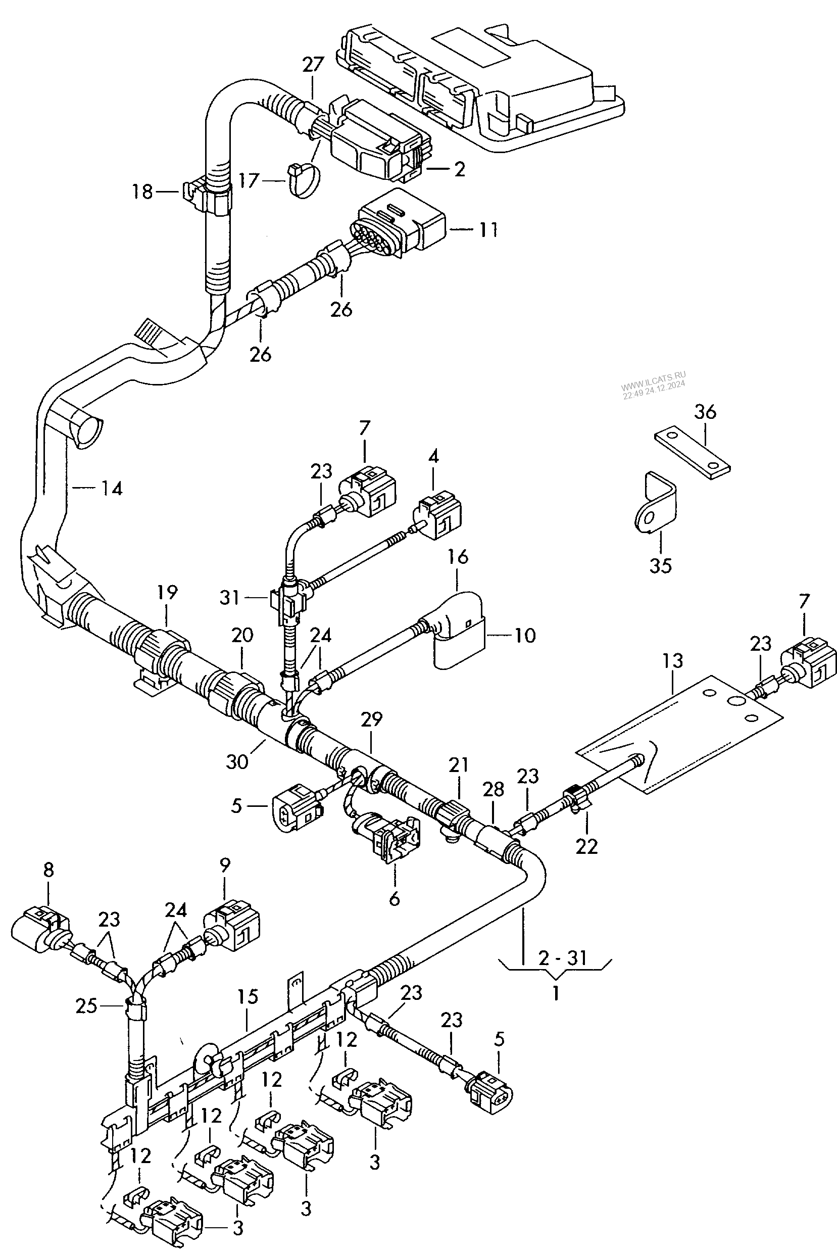 wiring set for engine SEAT IBIZA/ST