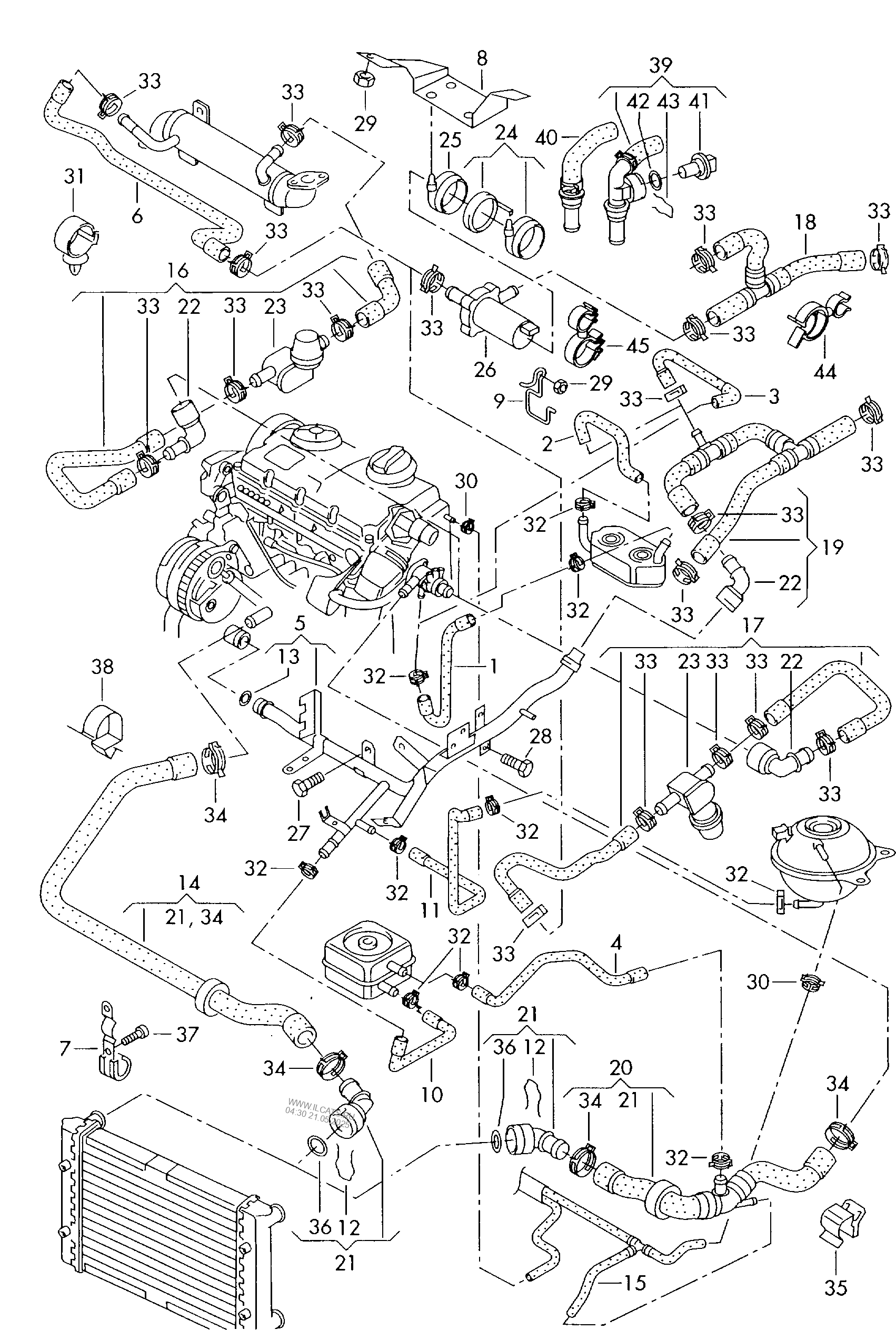 Coolant Cooling System Seat Alhambra